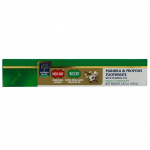 Manuka Health, Зубная паста с маслом манука и прополисом, 3,53 унции (100 г)