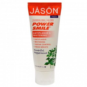 Jason Natural, Powersmile, Antiplaque &amp - amp -  Whitening Toothpaste 3 oz