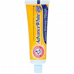 Arm &amp - amp -  Hammer, AdvanceWhite Baking Soda &amp - amp -  Peroxide Toothpaste, Extreme Whitening, 4.3 oz (121 g)