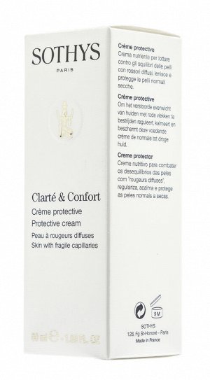 Сотис Защитный крем Clarte & Comfort для чувствительной кожи и кожи с куперозом, 50 мл (Sothys, Clarte & Comfort)