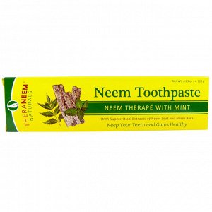 Organix South, TheraNeem Naturals, Neem Therapé with Mint, Neem Toothpaste, 4.23 oz (120 g)