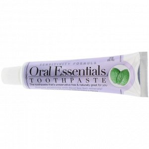 Oral Essentials, Зубная паста, Формула для чувствительных зубов, .8 унций (22,7 г)