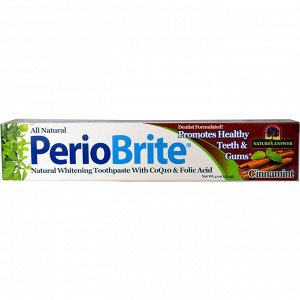 Natures Answer, PerioBrite, натуральная отбеливающая зубная паста, Cinnamint, 113.4 г