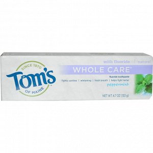 Toms of Maine, Фторсодержащая зубная паста с перечной мятой для комплексного ухода за полостью рта, 4,7 унции (133 г)