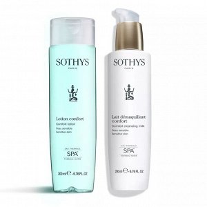 Сотис Набор для чувствительной кожи: тоник 200 мл + молочко 200 мл (Sothys, Cleansers & Lotions)