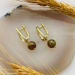 Серьги из Граната &quot;Гроссуляр&quot;