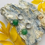 Серьги из зеленого Кварца