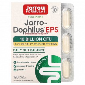 Jarrow Formulas, Jarro-Dophilus EPS, пробиотики, 10 млрд, 120 растительных капсул (5 млрд в 1 капсуле)
