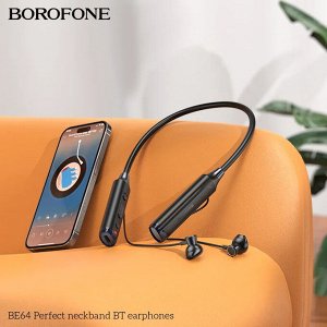 Наушники беспроводные BOROFONE BE64 Perfect Sports Bluetooth 800mAh Мощная батарея !