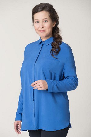 Блуза 72%вискоза,28%полиэстер синий, красный