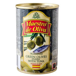 Оливки MAESTRO DE OLIVA 300г С тунцом ж/б 1/12