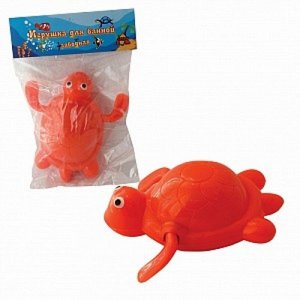 202643--Игрушка для ванной "Тилибом" Черепаха 9 см..(заводная)пакет