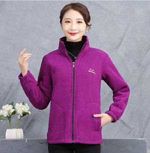 Женская флисовая кофта JINPIN R1577. Фиолетовый