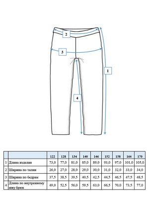 Брюки трикотажные для девочек