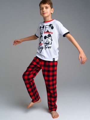 Комплект для мальчиков: брюки текстильные, фуфайка трикотажная (футболка)