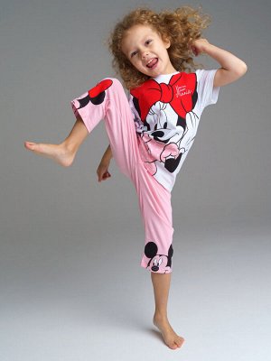 Комплект трикотажный для девочек: фуфайка (футболка), бриджи
