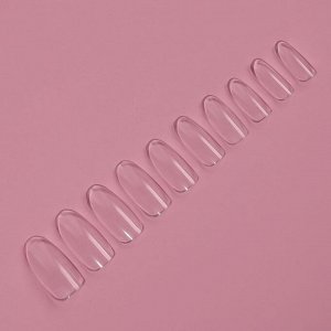 Типсы для наращивания ногтей, 500 шт, форма овал, 10 размеров, цвет прозрачный