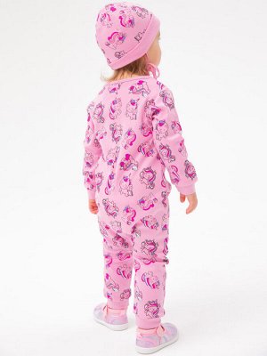Комплект детский трикотажный для девочек: боди, комбинезон, шапочка