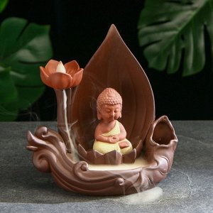 Подставка для благовоний "Будда на лотосе" 12х20х21см, с аромаконусами