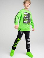 Брюки текстильные джинсовые утепленные флисом для мальчиков
