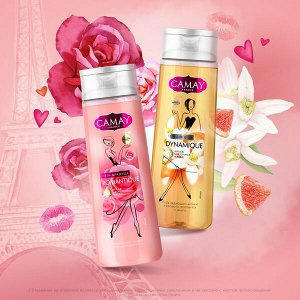 CAMAY подарочный набор ROMANTIQUE гель для душа с ароматом розы и гель для душа с ароматом грейпфрута 250+250 мл