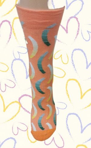 Носки женские высокий паголенок с рисунком