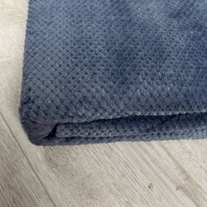 Плед из Велсофта Двуспальный ПИНОЛИ джинс 180*200 см