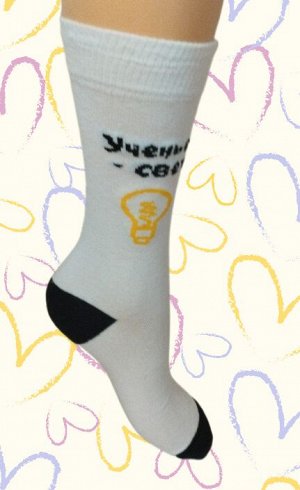 Nature Socks 872 Носки женские с прикольной надписью "ученье свет - не ученье приятный полумрак"