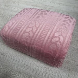 Плед из Велсофта Евро Коса Розовая 200*220 см
