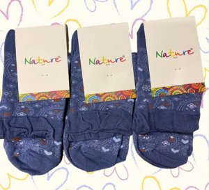 Nature Socks Носки женские высокий паголенок с рисунком