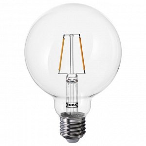 LUNNOM, Светодиодная лампа E27 150 люмен, прозрачная, 95 мм,