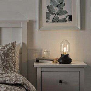TRNABY, настольная лампа, антрацит с регулируемой яркостью, 25 см