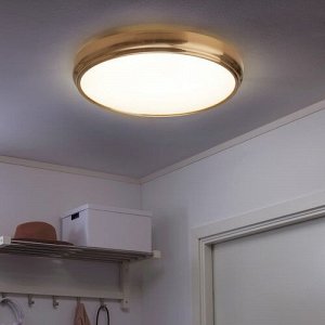 MYSKJA, светодиодный потолочный светильник с дистанционным управлением, цвет латуни с регулируемой яркостью,
