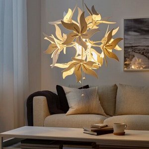 RAMSELE, подвесной светильник, цветок/белый, 43 см,