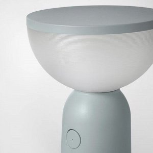 BETTORP, светодиодная мобильная лампа с беспроводной зарядкой, светло-серо-голубого цвета с регулируемой яркостью,