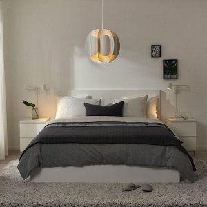 TRUBBNATE / HEMMA, подвесной светильник, белый, 38 см,