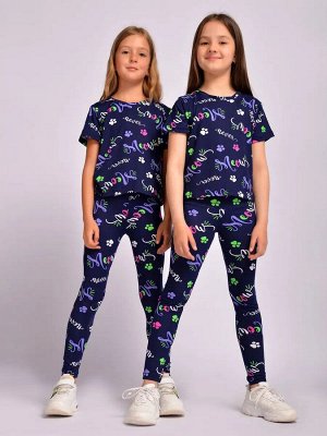 Комплект для девочки (футболка и лосины) арт.BK1724KP