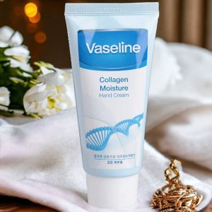 Крем для рук с Коллагеном увлажняющий FOODAHOLIC VASELINE COLLAGEN MOISTURE HAND CREAM 80мл. Корея