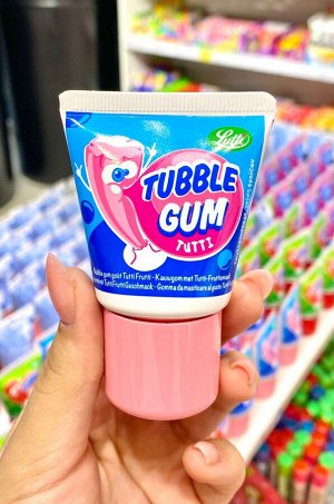 Жевательная резинка в тюбике со вкусом тутти-фрутти Lutti Tubble Gum Tutti Frutti 35 гр