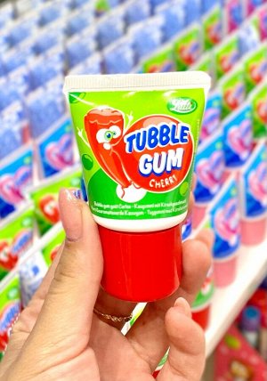 Жевательная резинка в тюбике со вкусом вишни Lutti Tubble Gum CHERRY 35 гр