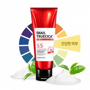 Очищающая гель-пенка для умывания с муцином улитки Snail Truecica 5.5 Miracle Repair Low Ph Gel