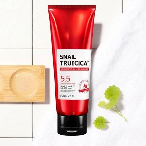 Очищающая гель-пенка для умывания с муцином улитки Snail Truecica 5.5 Miracle Repair Low Ph Gel