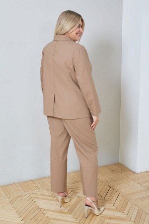 Брюки Стильные прямые брюки со стрелками, выполнены из льняной  ткани, с высокой посадкой по фигуре. Модель на комбинированном поясе, с застежкой на  молнию и пуговицу. Отличный вариант для стильного 