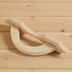 Дверная ручка для бани и сауны, 32x9x2.6, липа, «Добропаровъ»