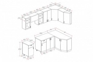 Кухонный гарнитур Белла угловой левый