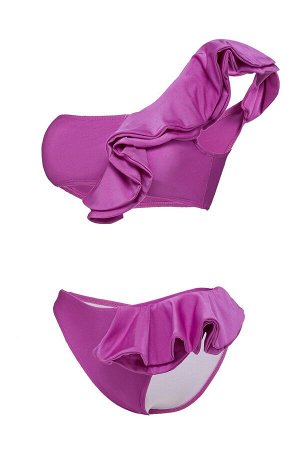 Купальник раздельный с лифом на одно плечо женский пурпурный купальник с оборками "Валмиера" Nothing But Love #818611