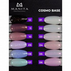 Manita Professional База для ногтей камуфлирующая с блестками №11 / Cosmo Base, 10 мл