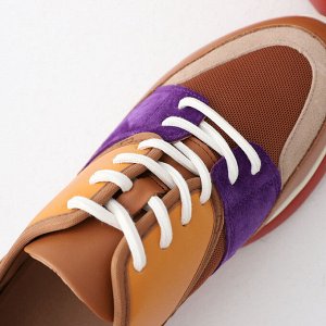 Женские полуботинки на шнурках, цвет оранжевый/зеленый