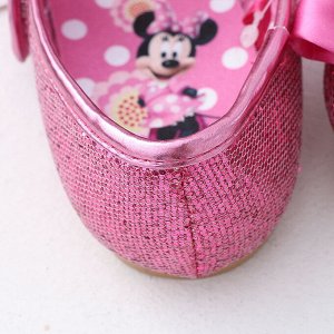 Детские розовые туфли с бантиком