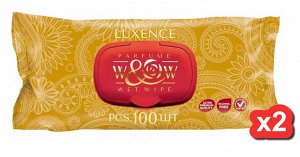 Салфетки влажные "W W" Luxence GOLD 100 шт парфюмированные с клапаном